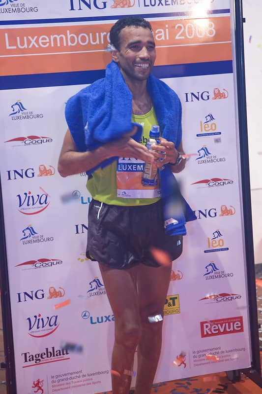Hakim Bagy sur le podium ING Marathon 2008